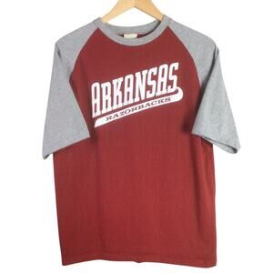 Arkansas Razorbacks Football Houndstooth T Shirt Red Medium